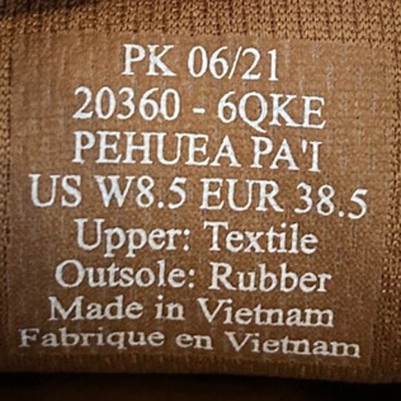 OluKai -Pehuea Pa'i Camo -Sneakers Slip-On - Gray - women's - W8.5 - 20360-6QKE - Picture 9 of 9